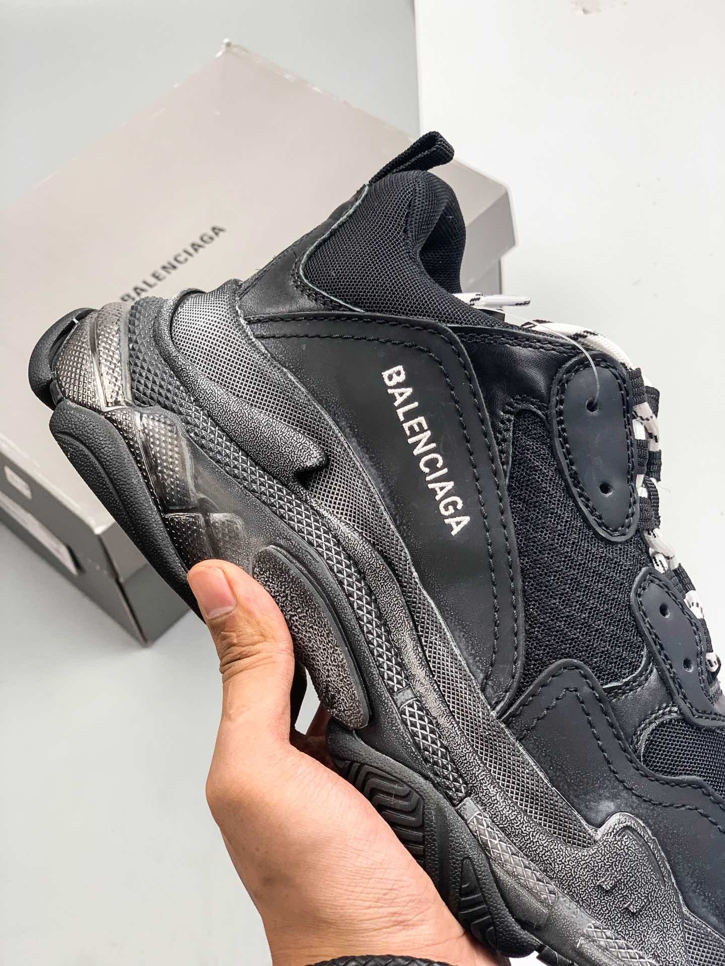 500 巴黎世家/Balenciaga 2020气垫款复古老爹鞋/ 全组合氮气大底 水晶透明底 原厂材质