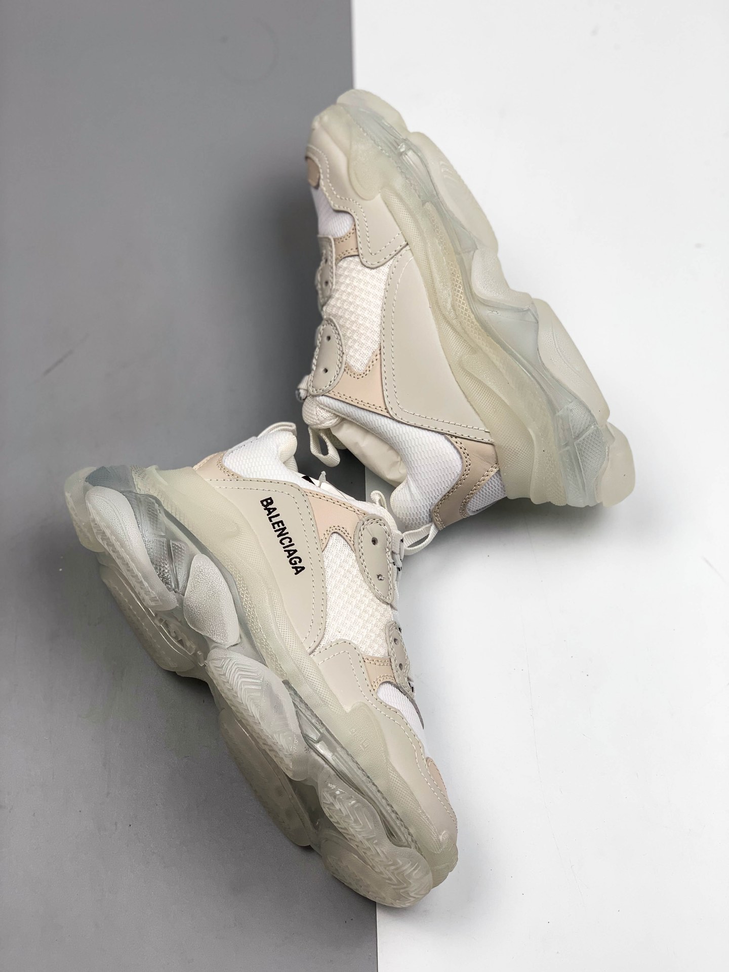 500 巴黎世家/Balenciaga 2020气垫款复古老爹鞋/ 全组合氮气大底 水晶透明底 原厂材质