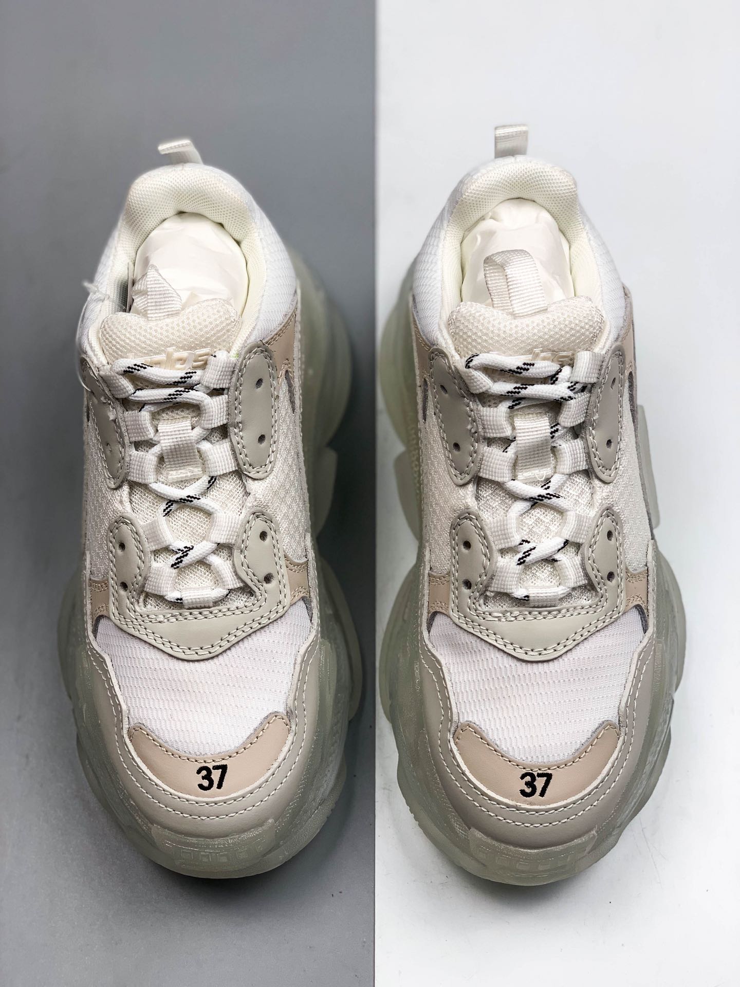 500 巴黎世家/Balenciaga 2020气垫款复古老爹鞋/ 全组合氮气大底 水晶透明底 原厂材质