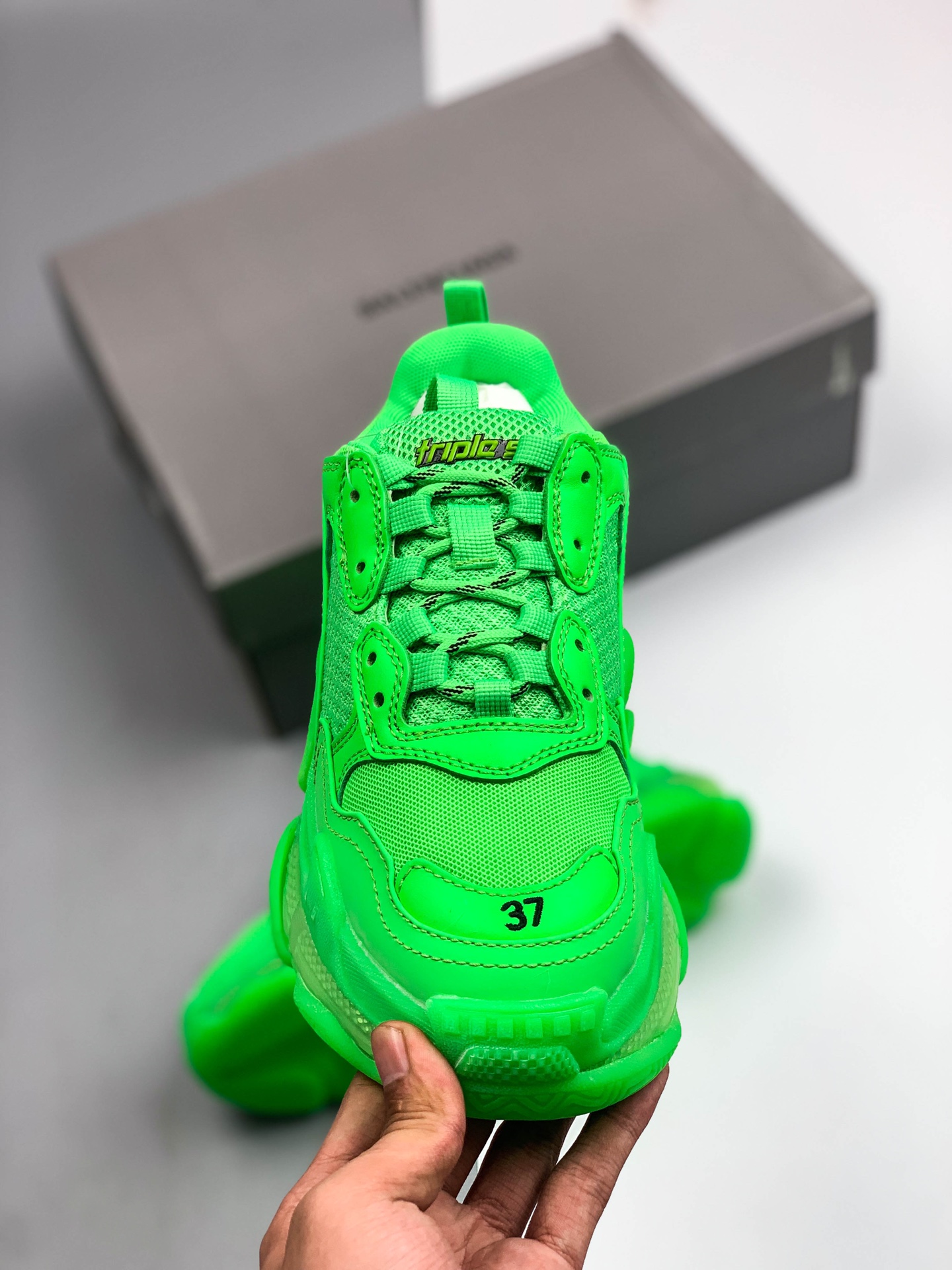 500 巴黎世家/Balenciaga 2020气垫款复古老爹鞋/ 全组合氮气大底 水晶透明底 原厂材质