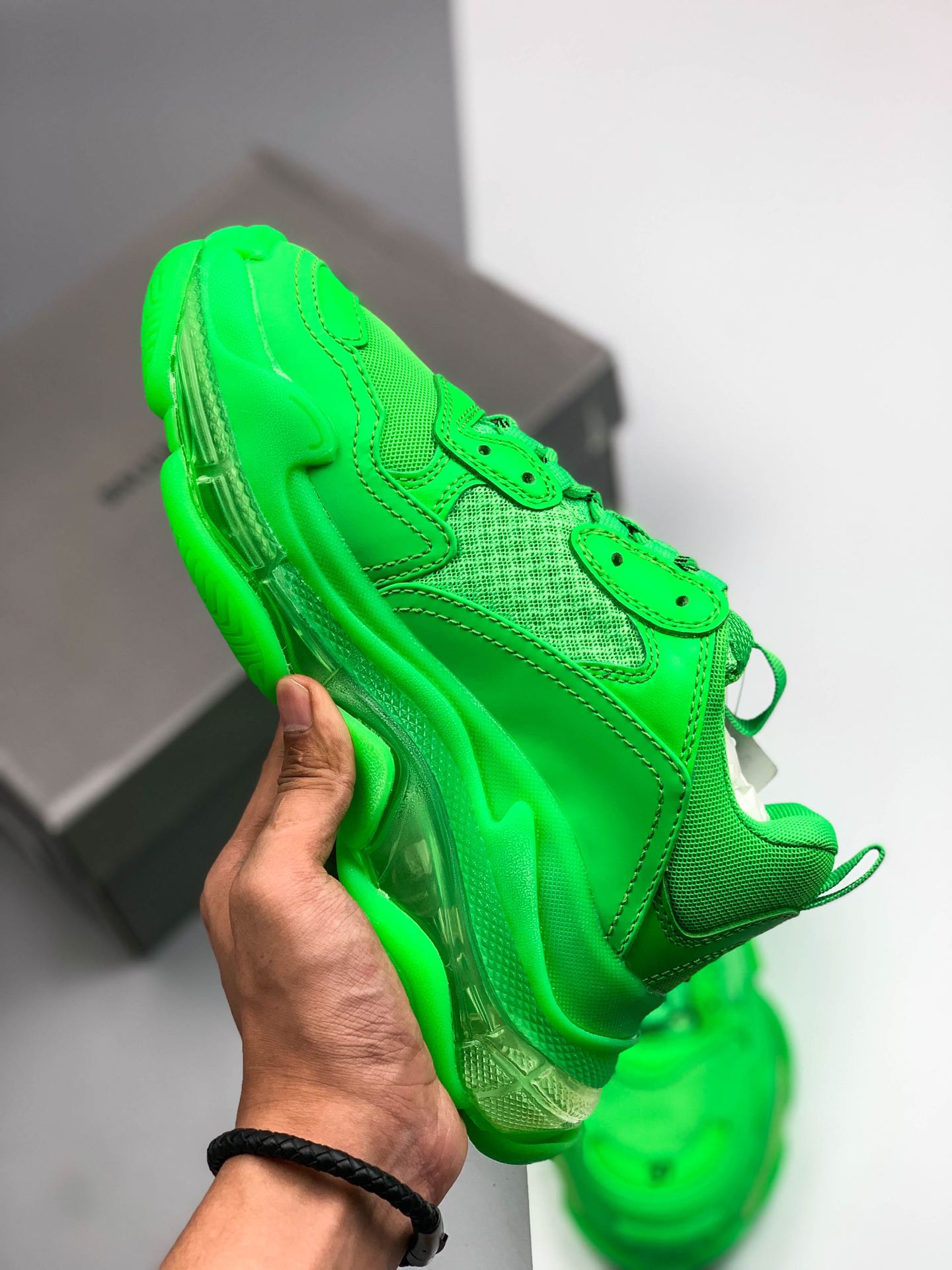 500 巴黎世家/Balenciaga 2020气垫款复古老爹鞋/ 全组合氮气大底 水晶透明底 原厂材质