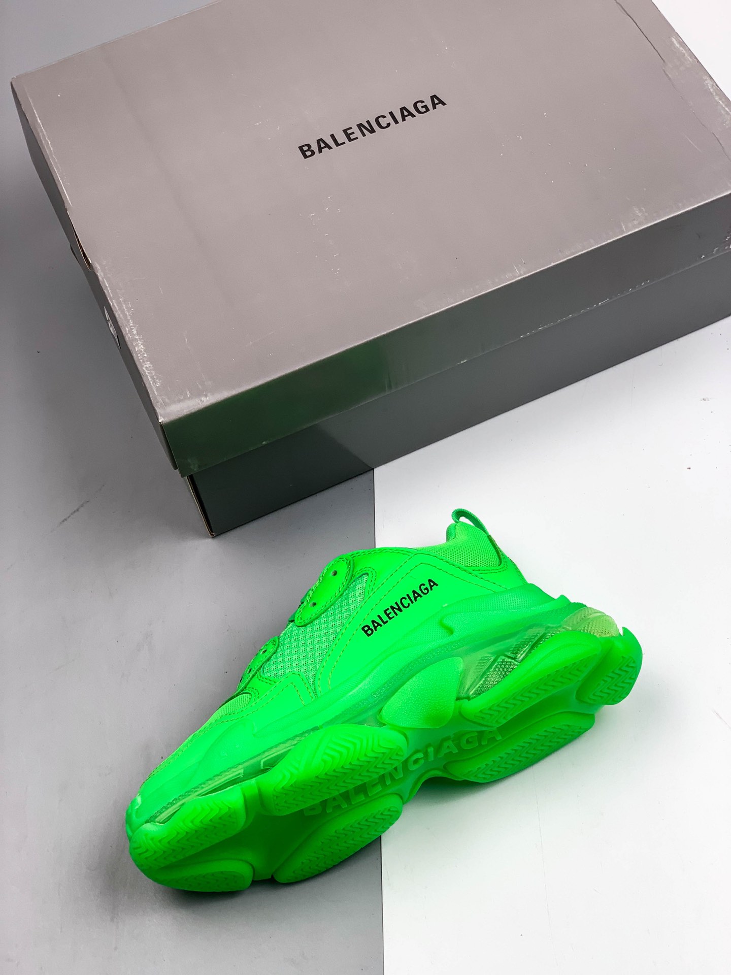 500 巴黎世家/Balenciaga 2020气垫款复古老爹鞋/ 全组合氮气大底 水晶透明底 原厂材质