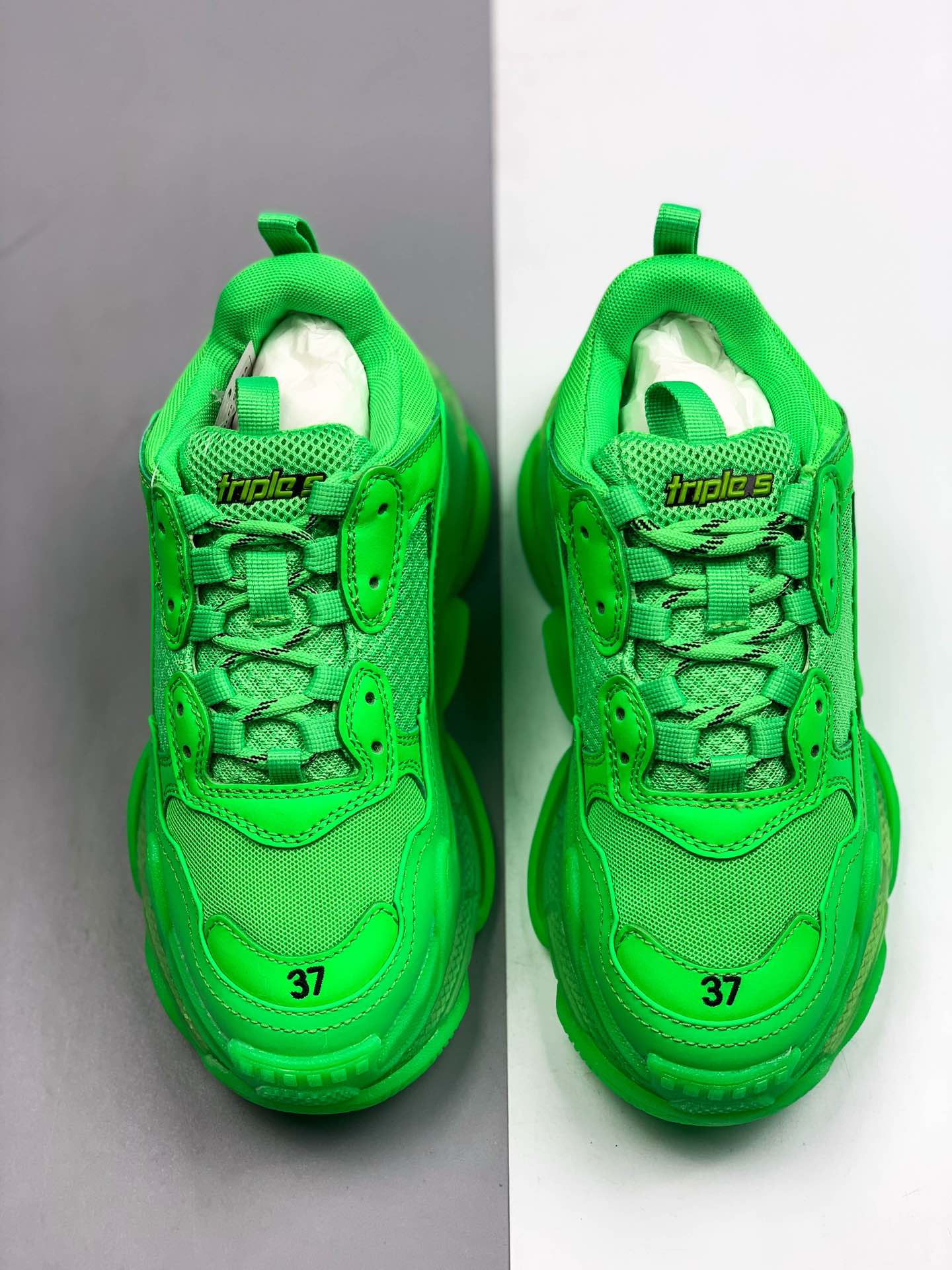 500 巴黎世家/Balenciaga 2020气垫款复古老爹鞋/ 全组合氮气大底 水晶透明底 原厂材质