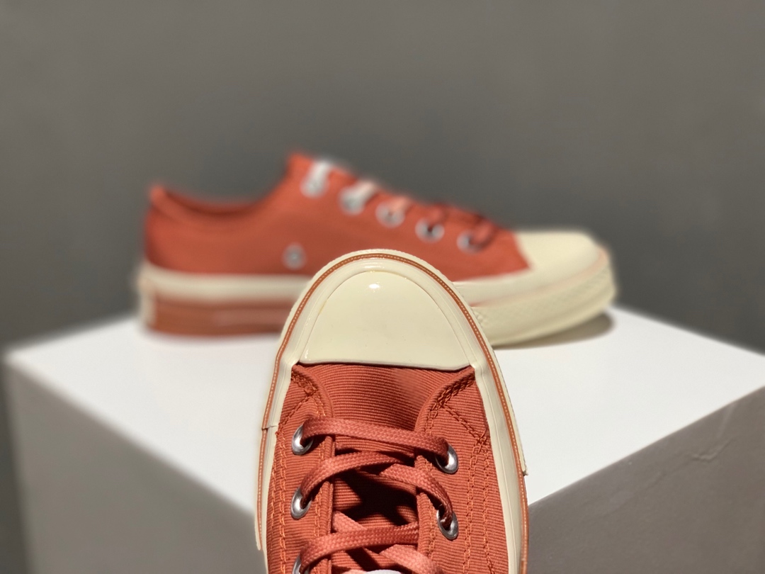 170Converse 1970s 全新砖红配色官方全新鞋楦定型，双围条加布，官方聚醚发泡高弹PU蓝底