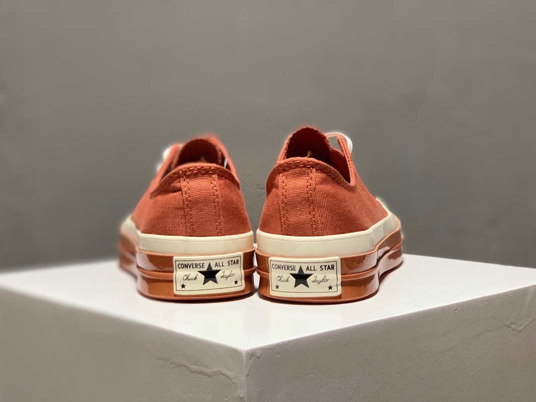 170Converse 1970s 全新砖红配色官方全新鞋楦定型，双围条加布，官方聚醚发泡高弹PU蓝底