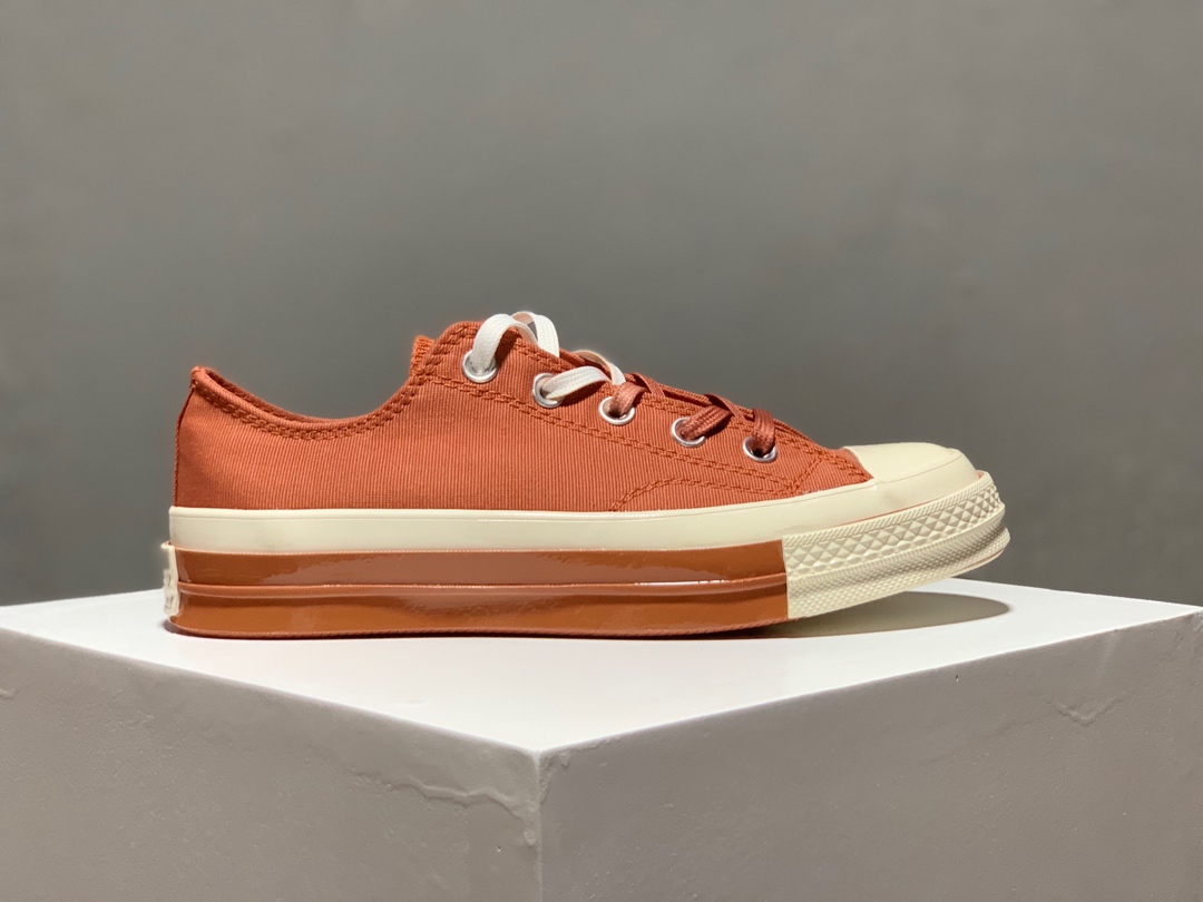170Converse 1970s 全新砖红配色官方全新鞋楦定型，双围条加布，官方聚醚发泡高弹PU蓝底