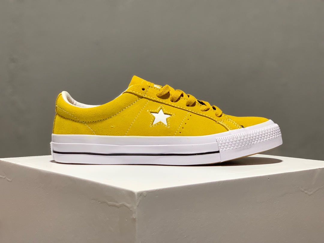 170匡威Converse One Star 经典日产限定木村一星 黄白一星低帮板鞋系列