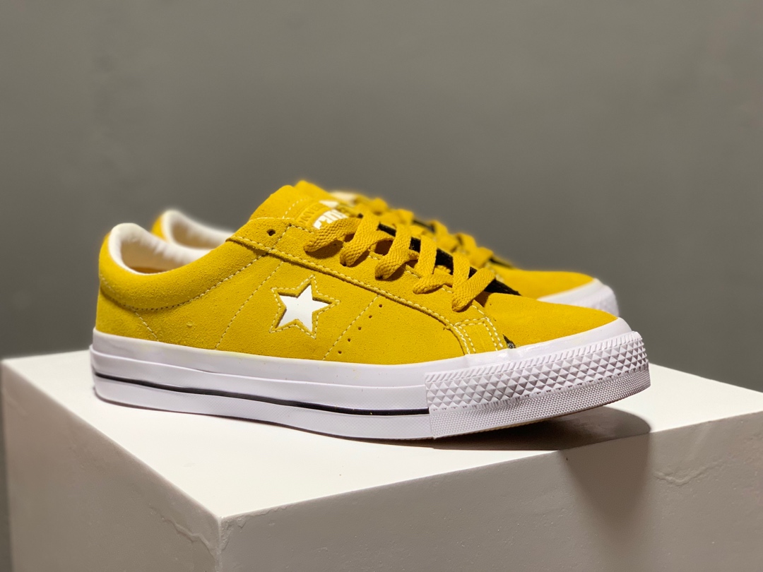 170匡威Converse One Star 经典日产限定木村一星 黄白一星低帮板鞋系列