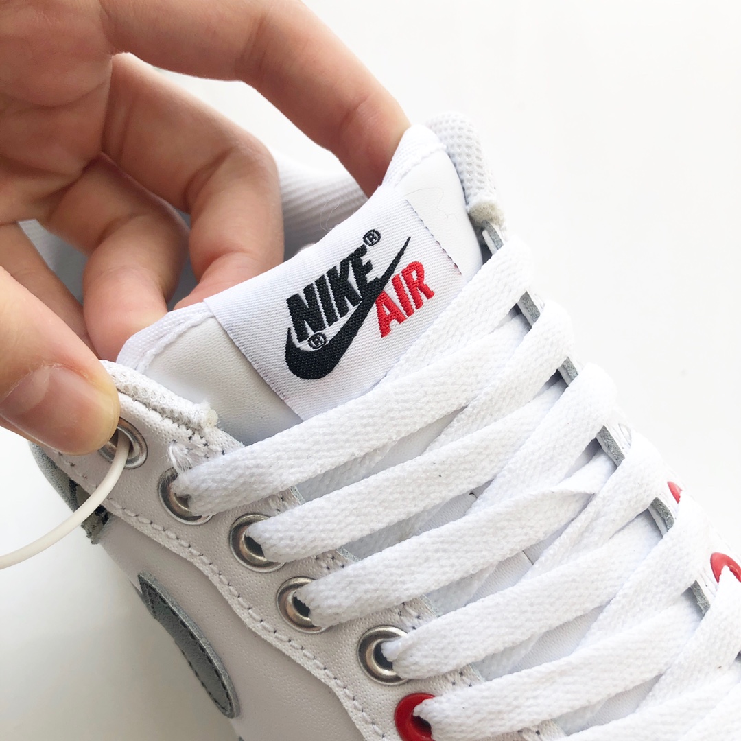 220原装 Nike Air Force 1 '07 LV8AF1空军一号低帮 AO4261-100白红黑爆裂纹 海外限定