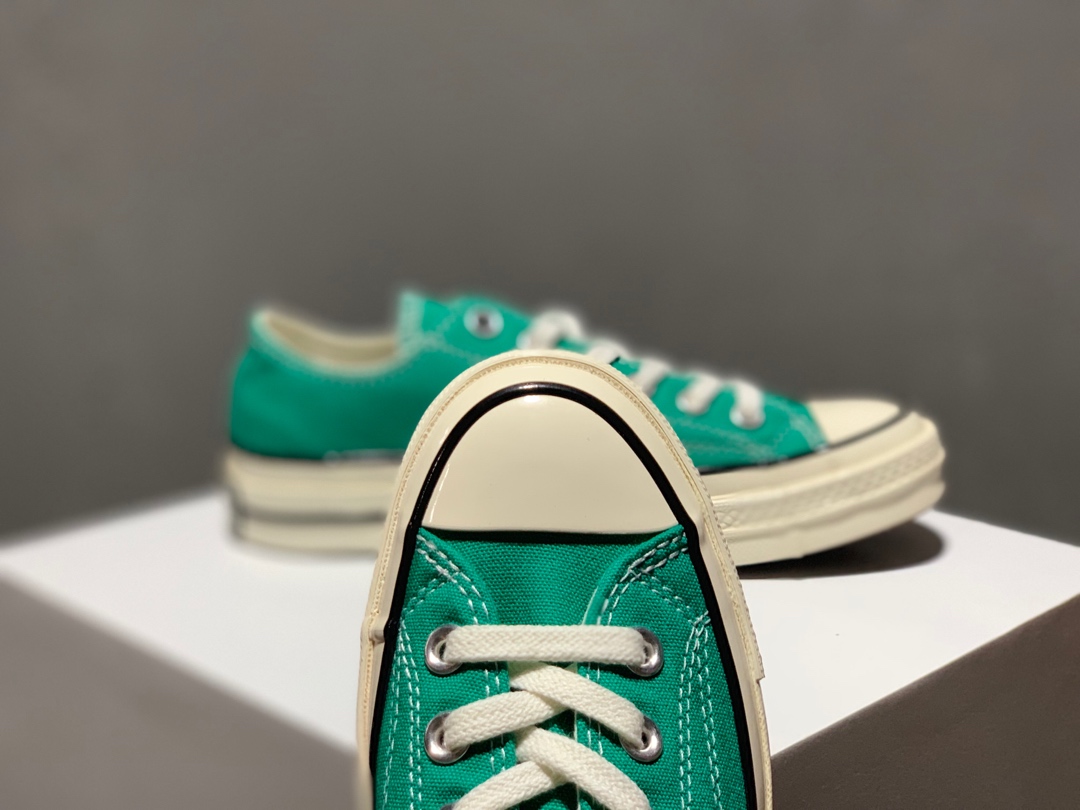 140匡威Converse  Chuck 1970s低帮 森林绿系带版型