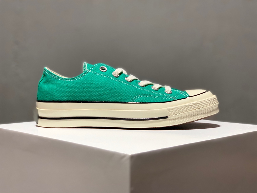 140匡威Converse  Chuck 1970s低帮 森林绿系带版型