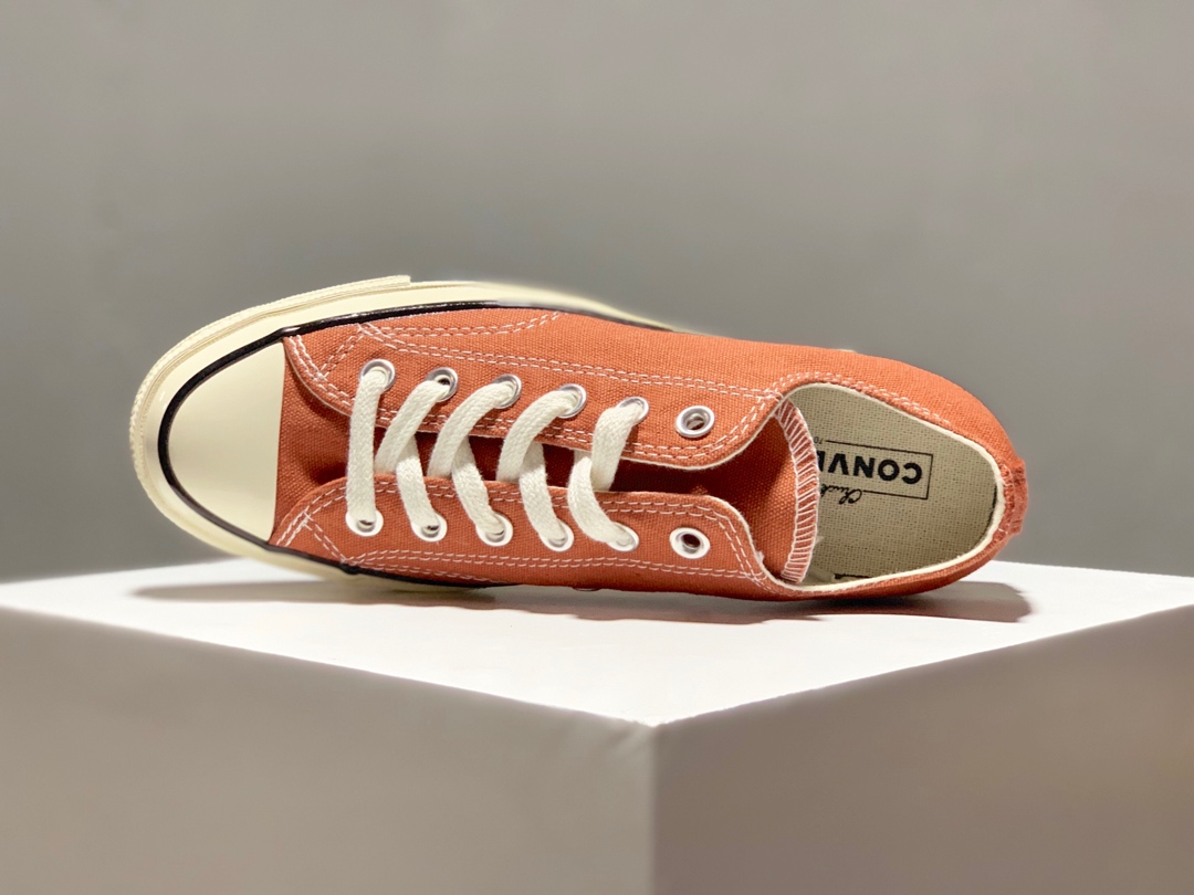 140匡威Converse  Chuck 1970s低帮 砖红系带版型