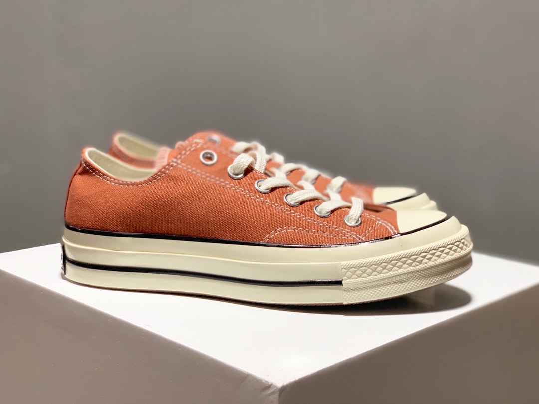 140匡威Converse  Chuck 1970s低帮 砖红系带版型