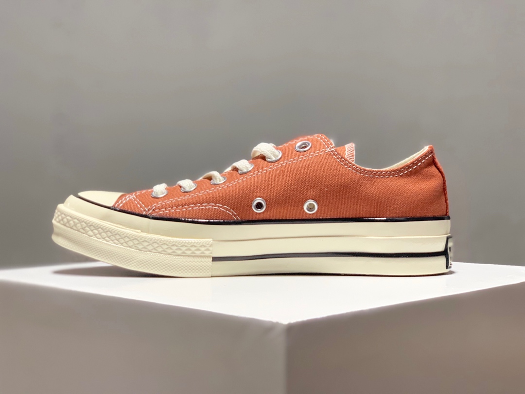 140匡威Converse  Chuck 1970s低帮 砖红系带版型