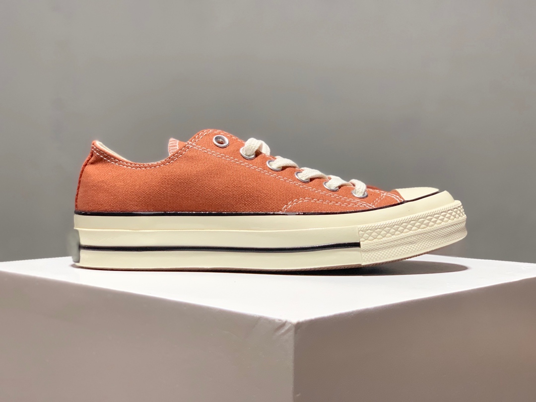140匡威Converse  Chuck 1970s低帮 砖红系带版型