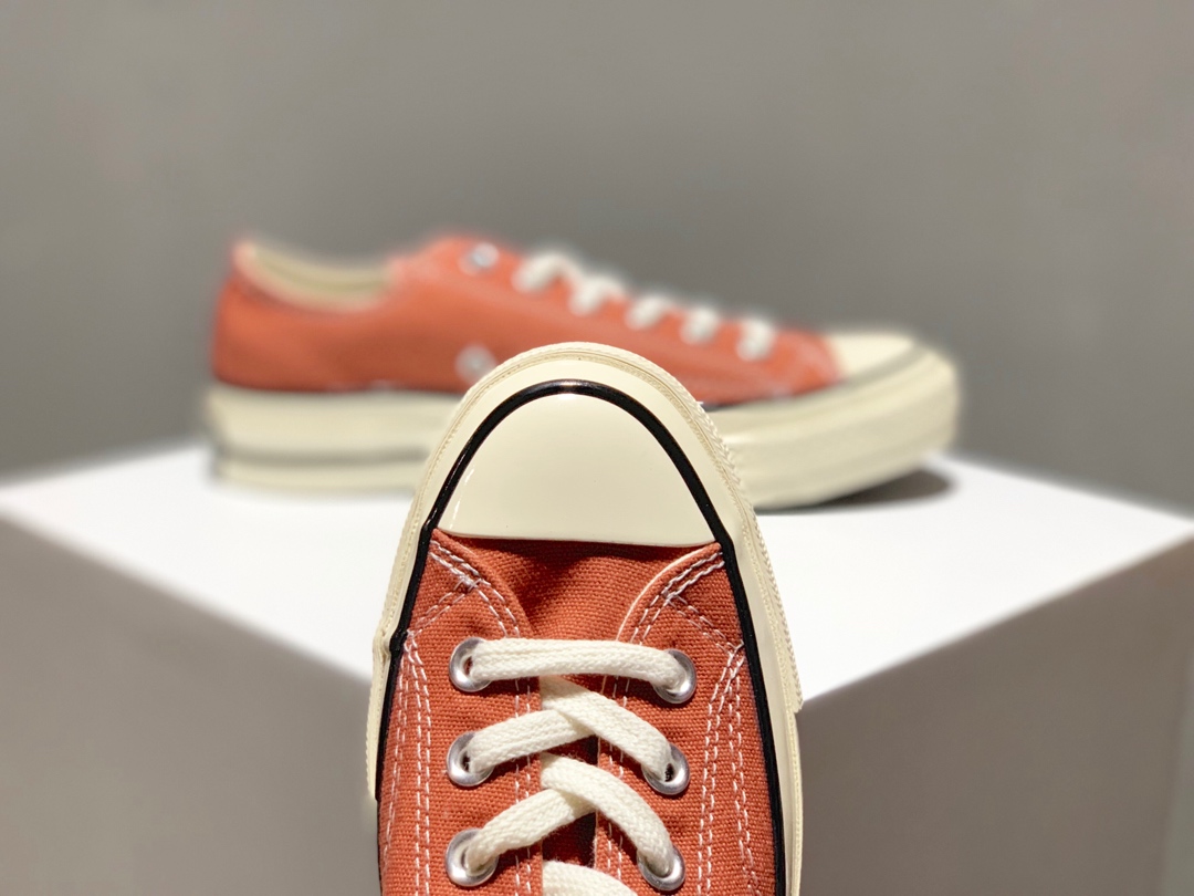 140匡威Converse  Chuck 1970s低帮 砖红系带版型