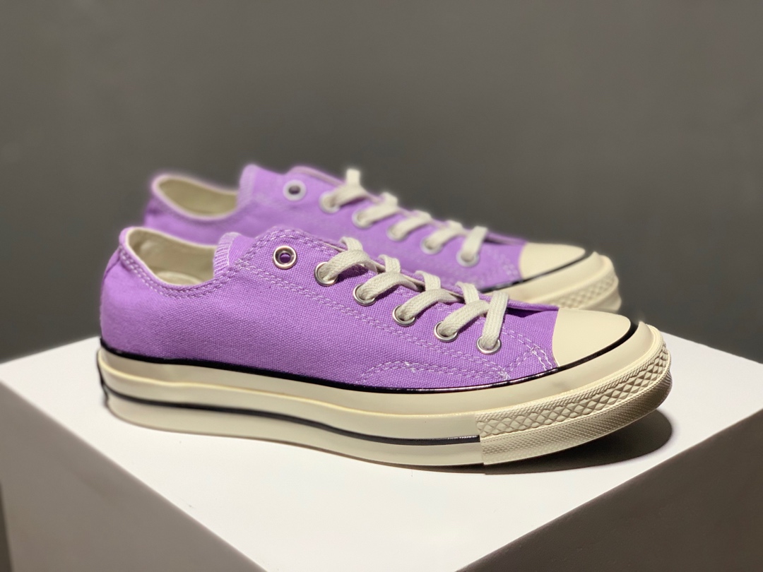 140匡威Converse  Chuck 1970s低帮 紫罗兰系带版型