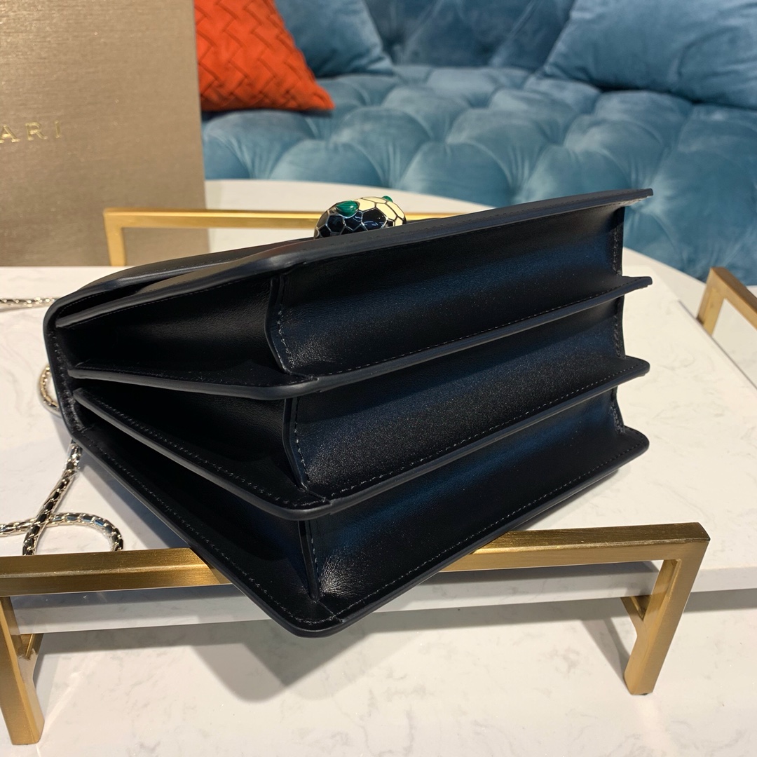 BVLGARI宝格丽Serpenti系列进口原单牛皮手提包38329