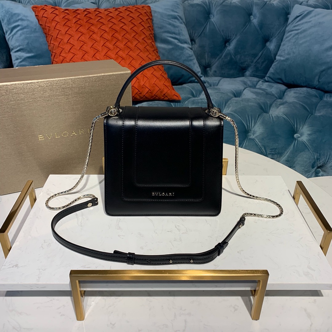BVLGARI宝格丽Serpenti系列进口原单牛皮手提包38329