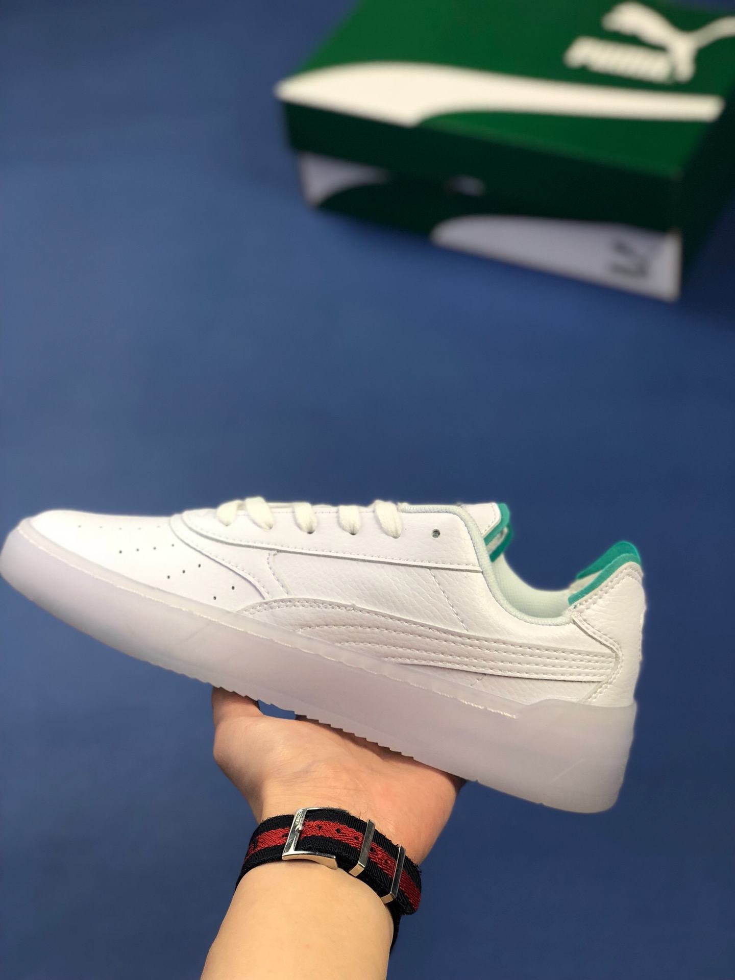 130 公司级夏日限定配色 Puma Cali-0 LTHR 彪马男女皮质运动休闲板鞋小白鞋 水晶大底