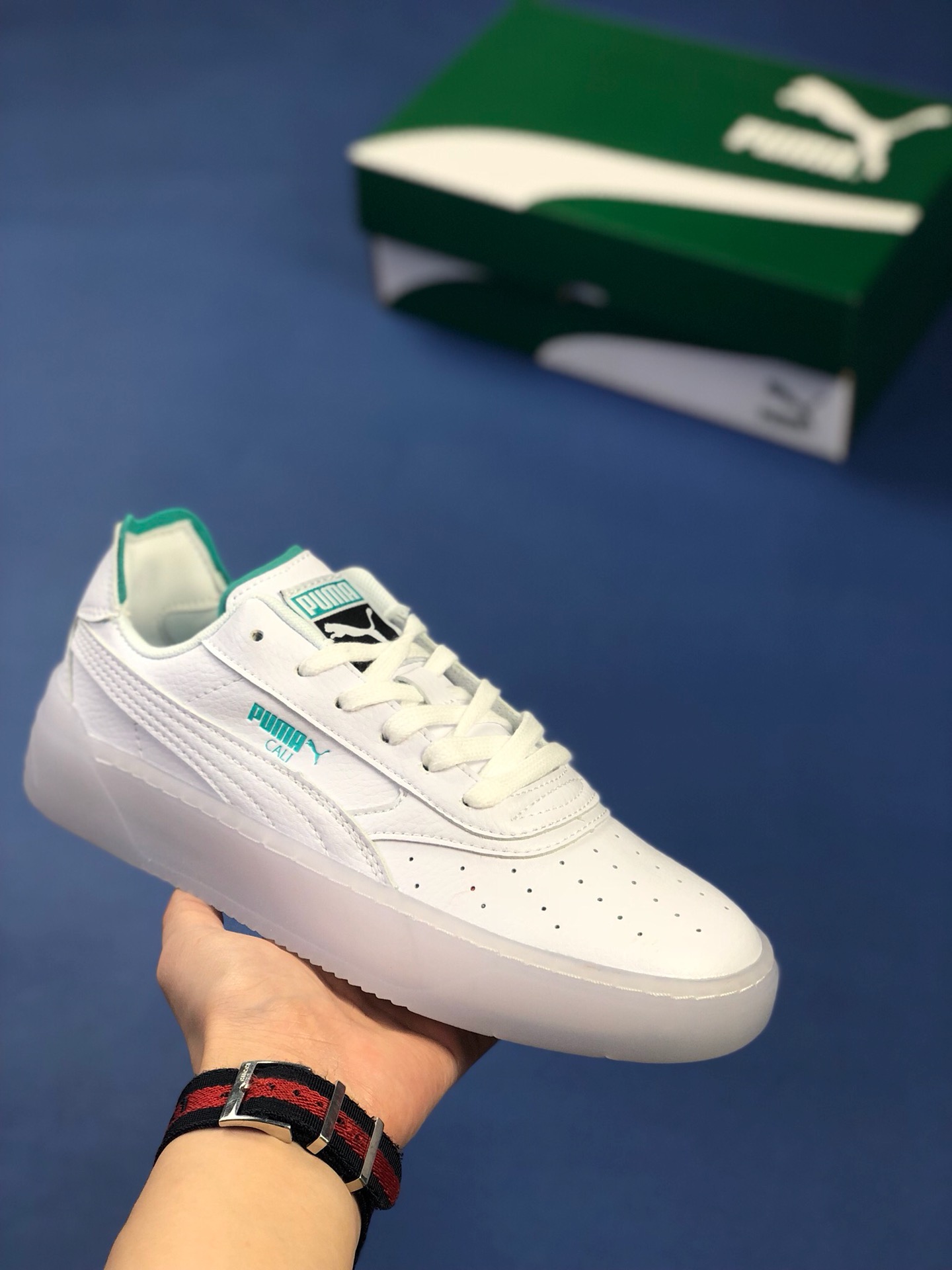 130 公司级夏日限定配色 Puma Cali-0 LTHR 彪马男女皮质运动休闲板鞋小白鞋 水晶大底