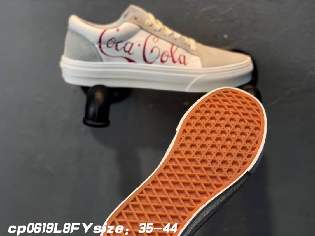 90 万斯Vans x Coca Cola OLD Skool  可口可乐 合作限量款 真反绒皮+帆布 紫光防伪标