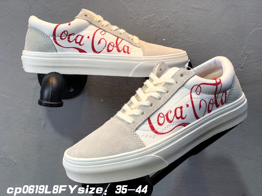90 万斯Vans x Coca Cola OLD Skool  可口可乐 合作限量款 真反绒皮+帆布 紫光防伪标
