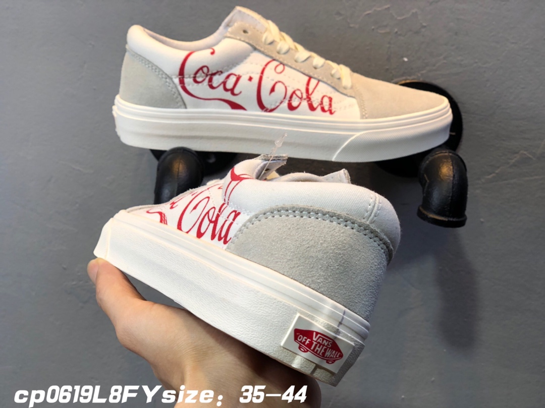 90 万斯Vans x Coca Cola OLD Skool  可口可乐 合作限量款 真反绒皮+帆布 紫光防伪标