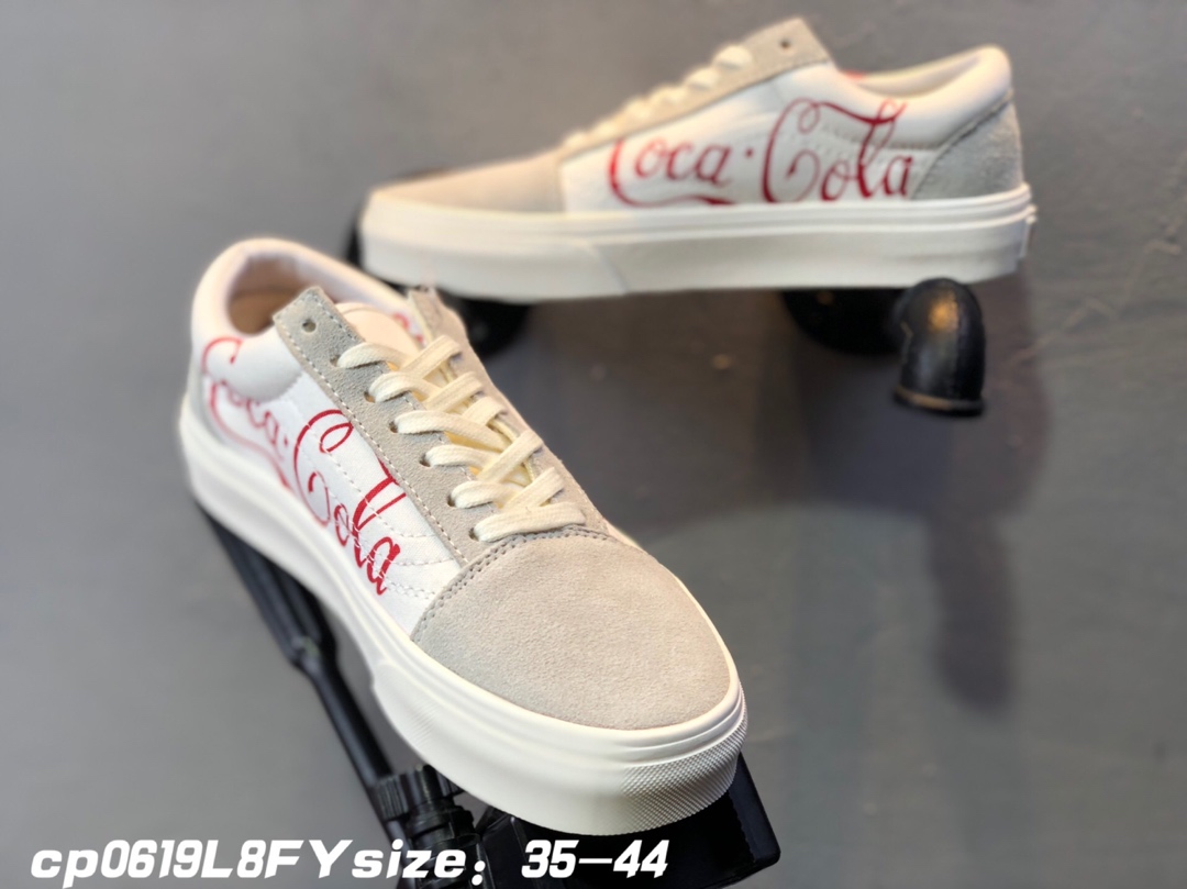 90 万斯Vans x Coca Cola OLD Skool  可口可乐 合作限量款 真反绒皮+帆布 紫光防伪标