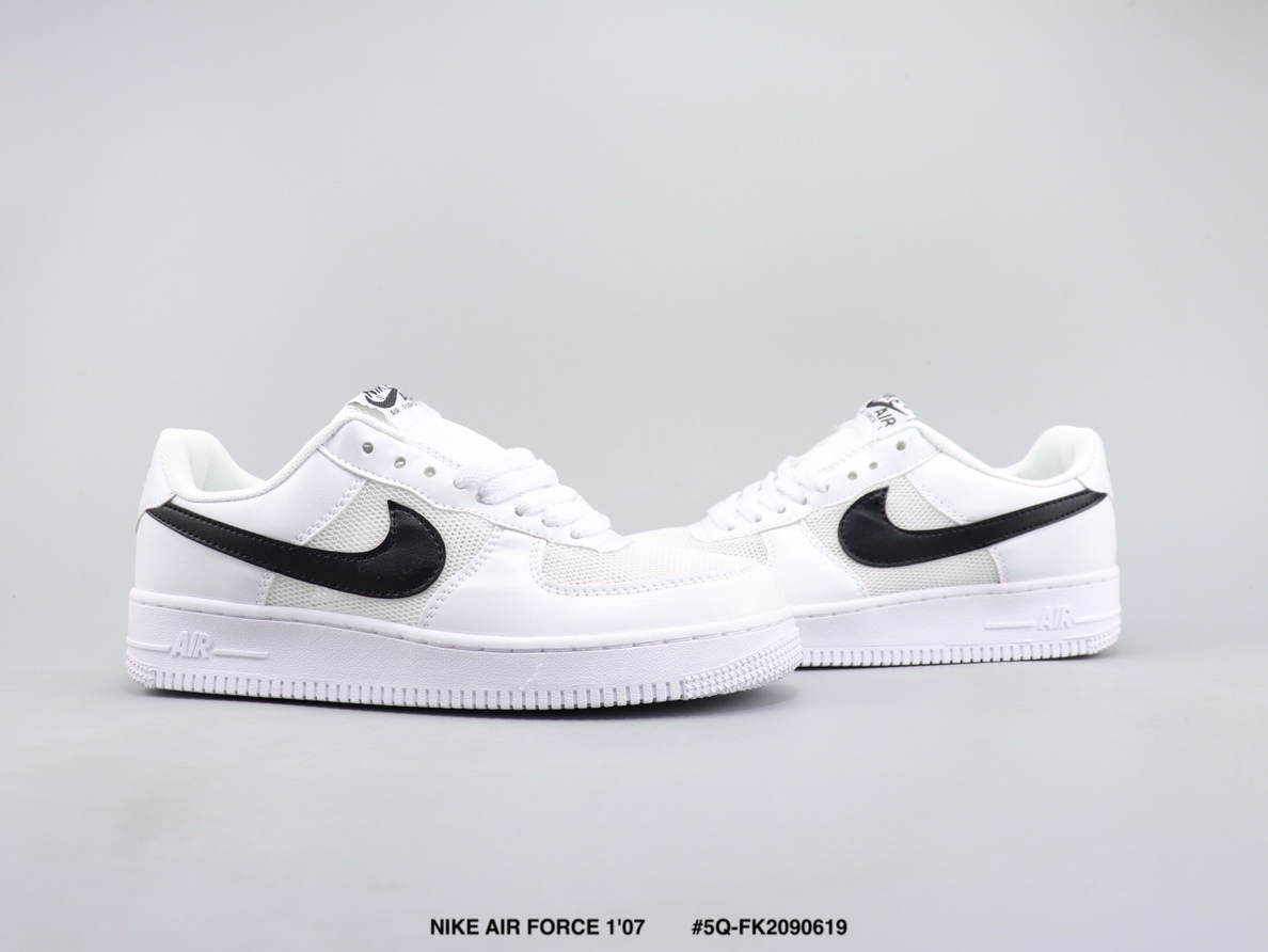 105 NIKE AIR FORCE 1'07 耐克空军一号低帮板鞋 皮革织物拼接材质