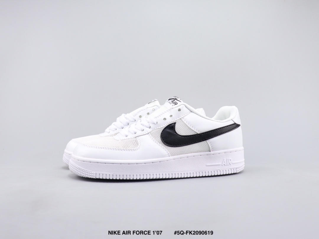 105 NIKE AIR FORCE 1'07 耐克空军一号低帮板鞋 皮革织物拼接材质