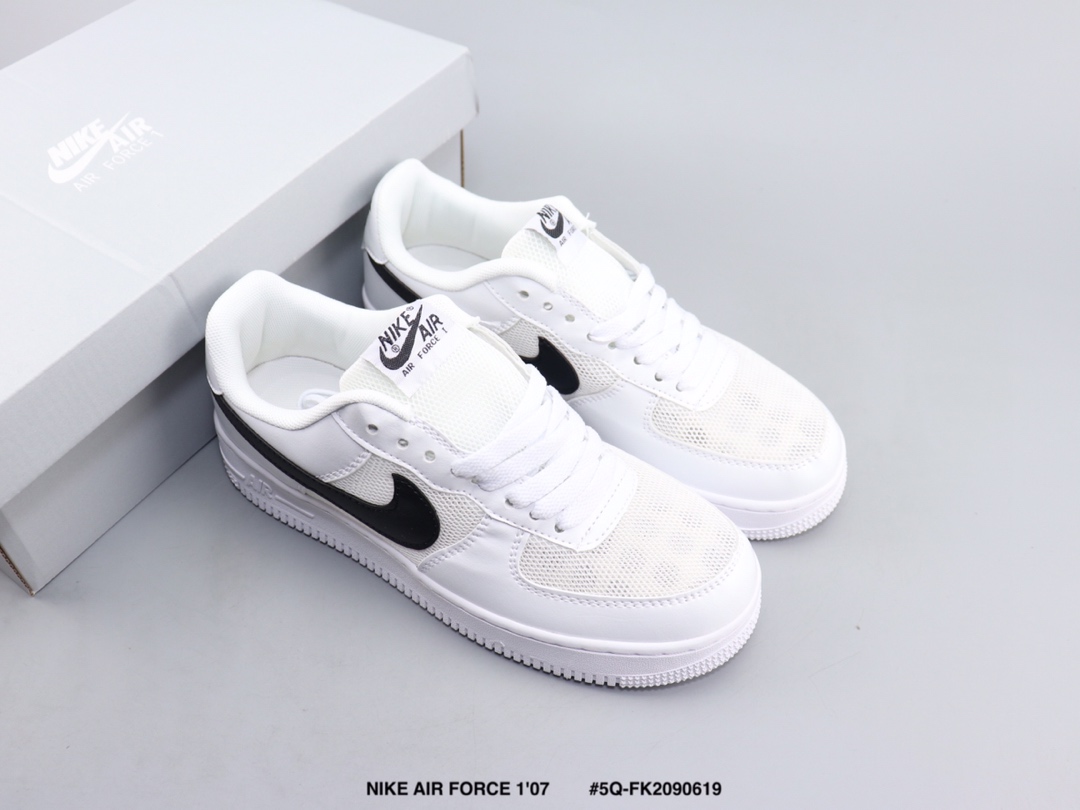 105 NIKE AIR FORCE 1'07 耐克空军一号低帮板鞋 皮革织物拼接材质