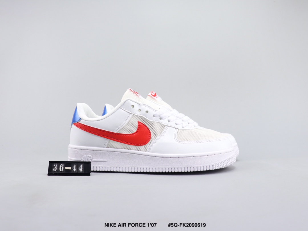 105 NIKE AIR FORCE 1'07 耐克空军一号低帮板鞋 皮革织物拼接材质