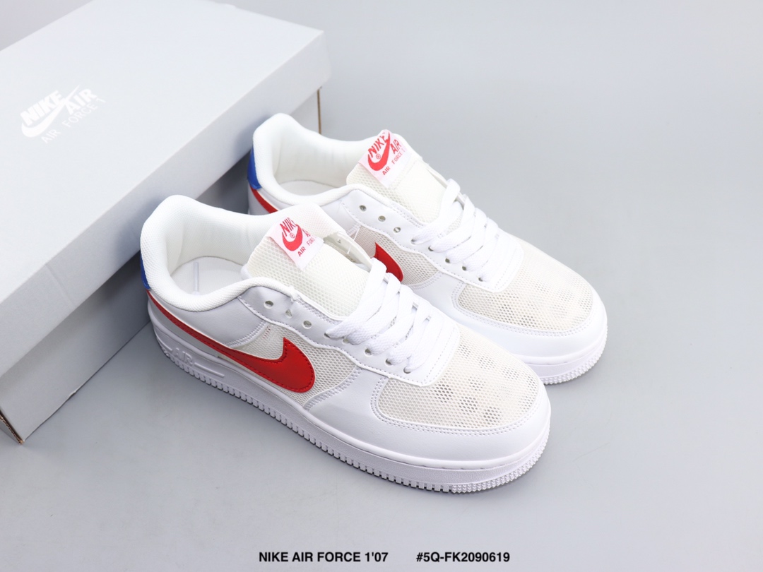 105 NIKE AIR FORCE 1'07 耐克空军一号低帮板鞋 皮革织物拼接材质