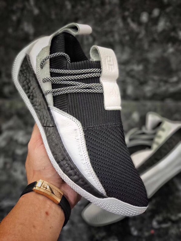 130原装渠道 Adidas Harden LS 2 Buckle AC7440 哈登 黑白 LS 2 Lace场上实战耐磨篮球鞋