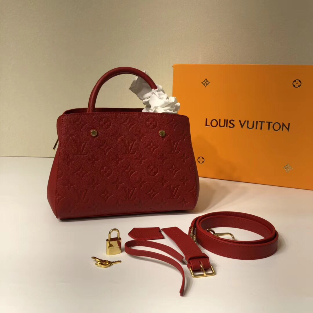 Louis Vuitton LV Montaigne BB Bags Handbags Empreinte​ Cowhide Fabric