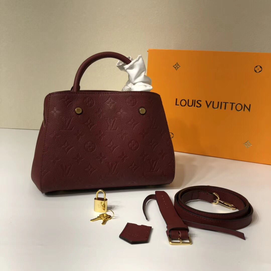 Louis Vuitton LV Montaigne BB Bags Handbags Empreinte​ Cowhide Fabric