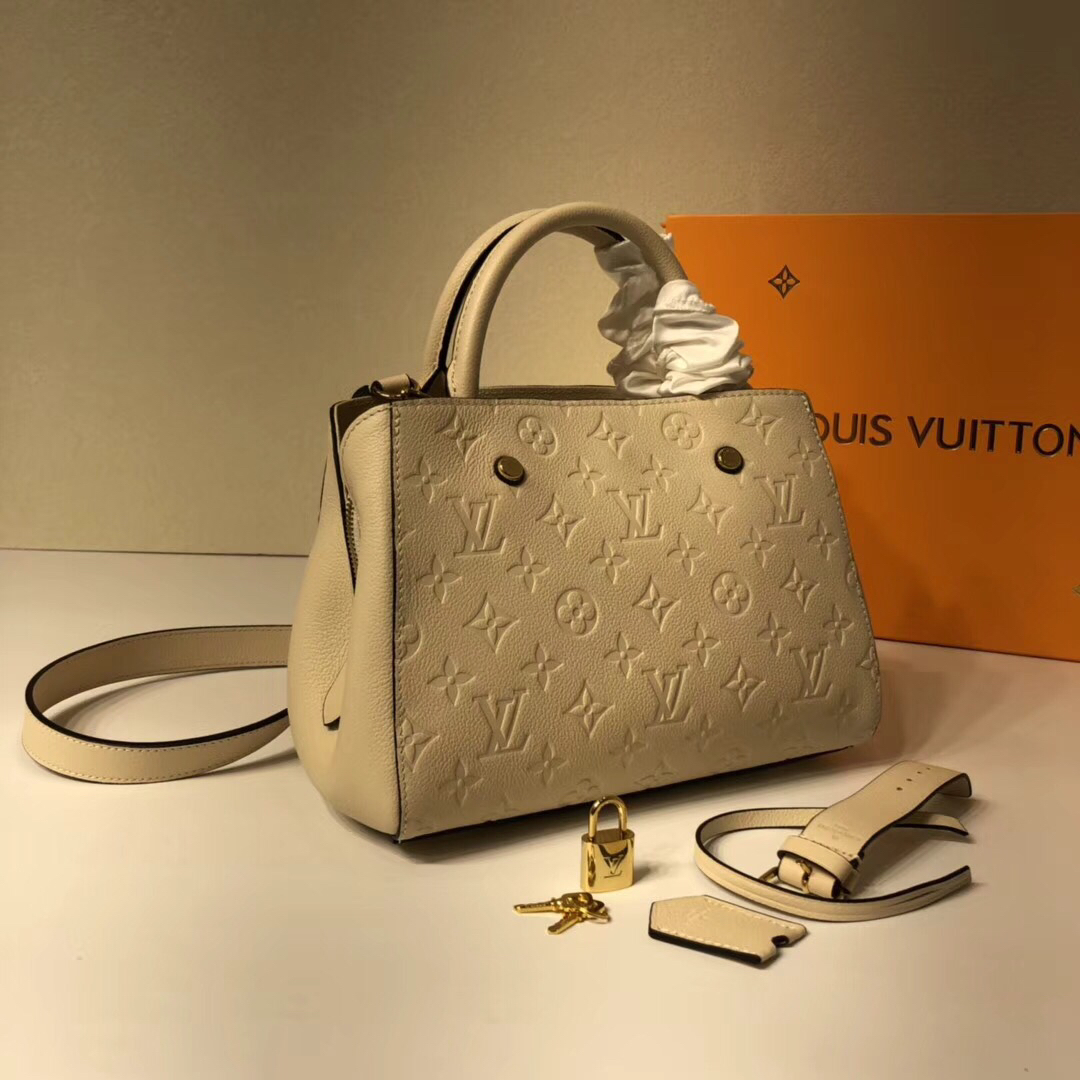 Louis Vuitton LV Montaigne BB Bags Handbags Empreinte​ Cowhide Fabric