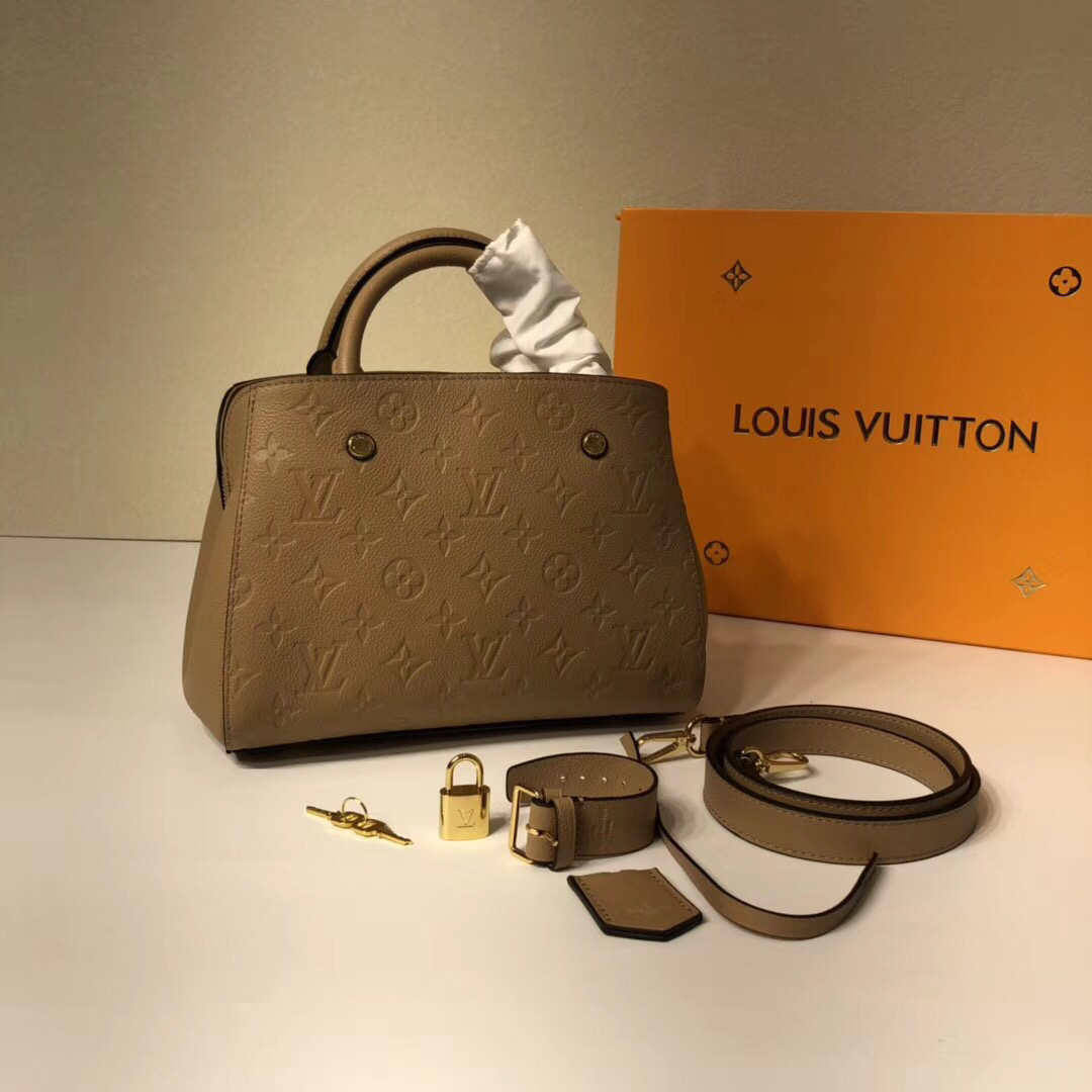 Louis Vuitton LV Montaigne BB Bags Handbags Empreinte​ Cowhide Fabric