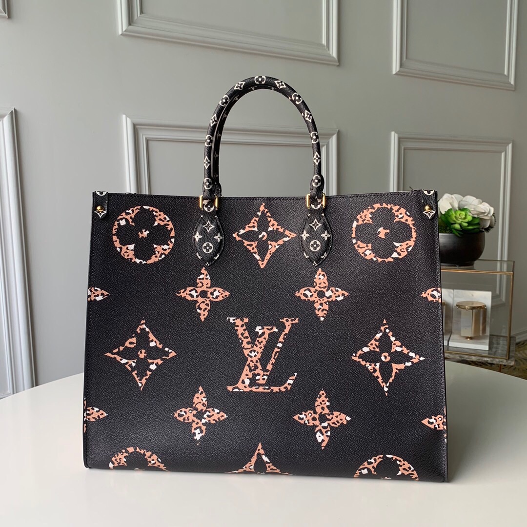 Louis Vuitton LV Onthego Bags Handbags Gold White Printing Monogram Canvas Fabric Fall/Winter Collection Mini M44674