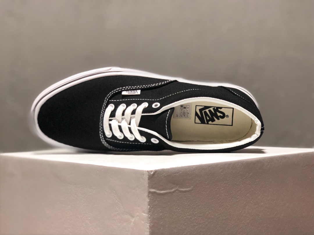 160硫化版本出货！万斯Vans Authentic AUT ERA  “VANS”侧边字滑板鞋 原厂硫化大底