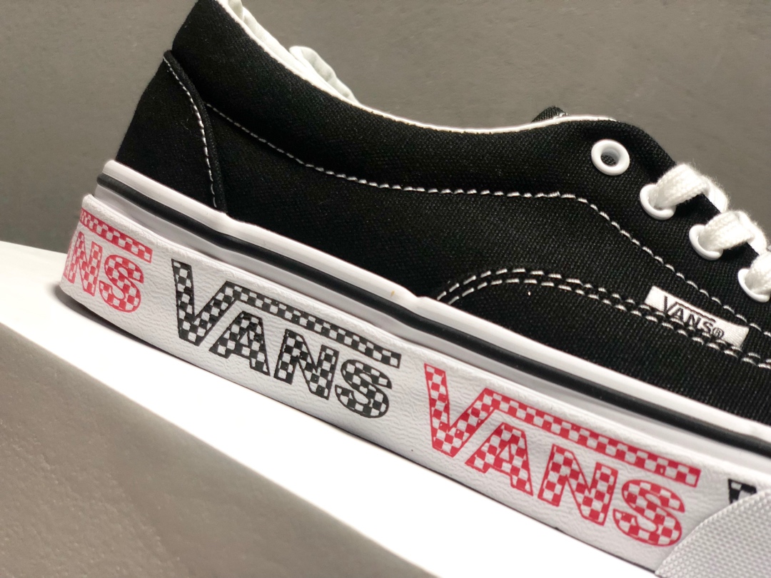 160硫化版本出货！万斯Vans Authentic AUT ERA  “VANS”侧边字滑板鞋 原厂硫化大底