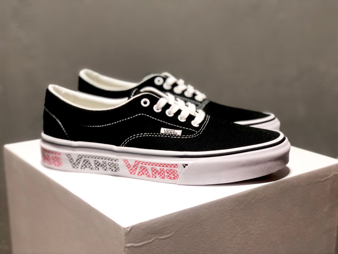 160硫化版本出货！万斯Vans Authentic AUT ERA  “VANS”侧边字滑板鞋 原厂硫化大底