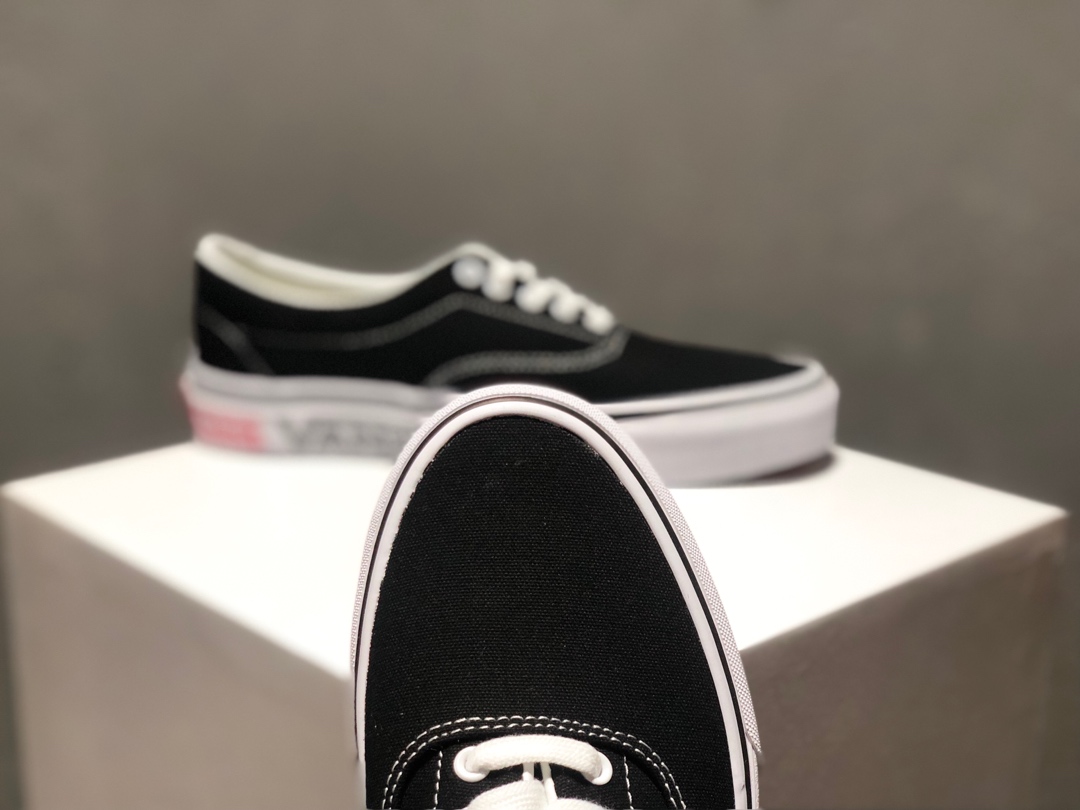 160硫化版本出货！万斯Vans Authentic AUT ERA  “VANS”侧边字滑板鞋 原厂硫化大底