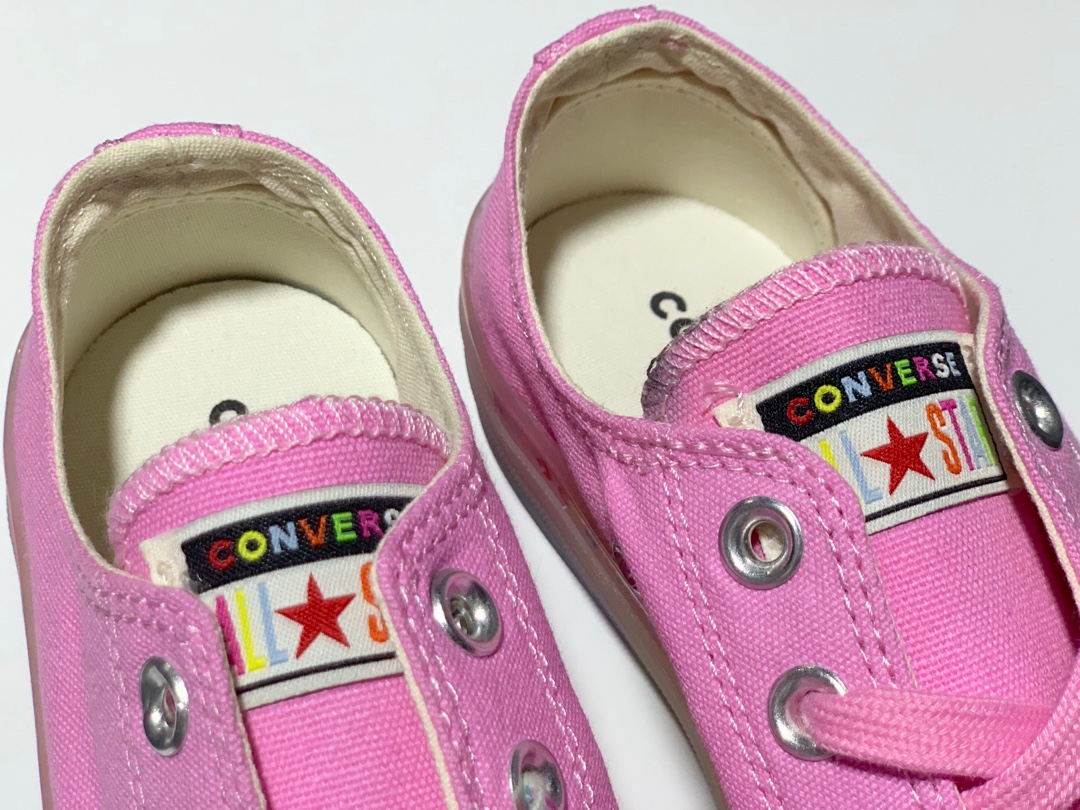 170Converse Chuck Taylor 1970s OX匡威 经典改良低帮帆布板鞋 帆布彩虹果冻 香草粉 货号：165613C