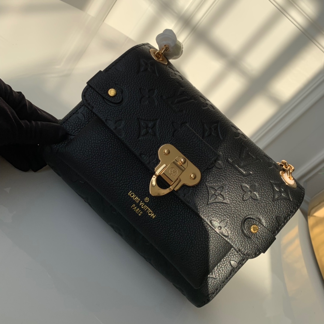 Louis Vuitton LV Vavin Bags Handbags Black Empreinte​ Cowhide Casual M44550