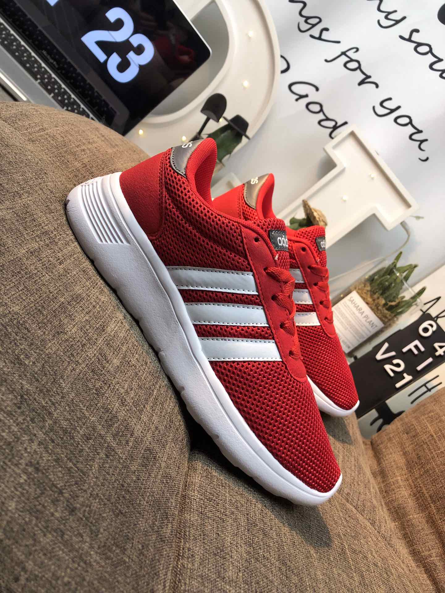 100 真标 Adidas Vl Court 2.0 网面轻跑