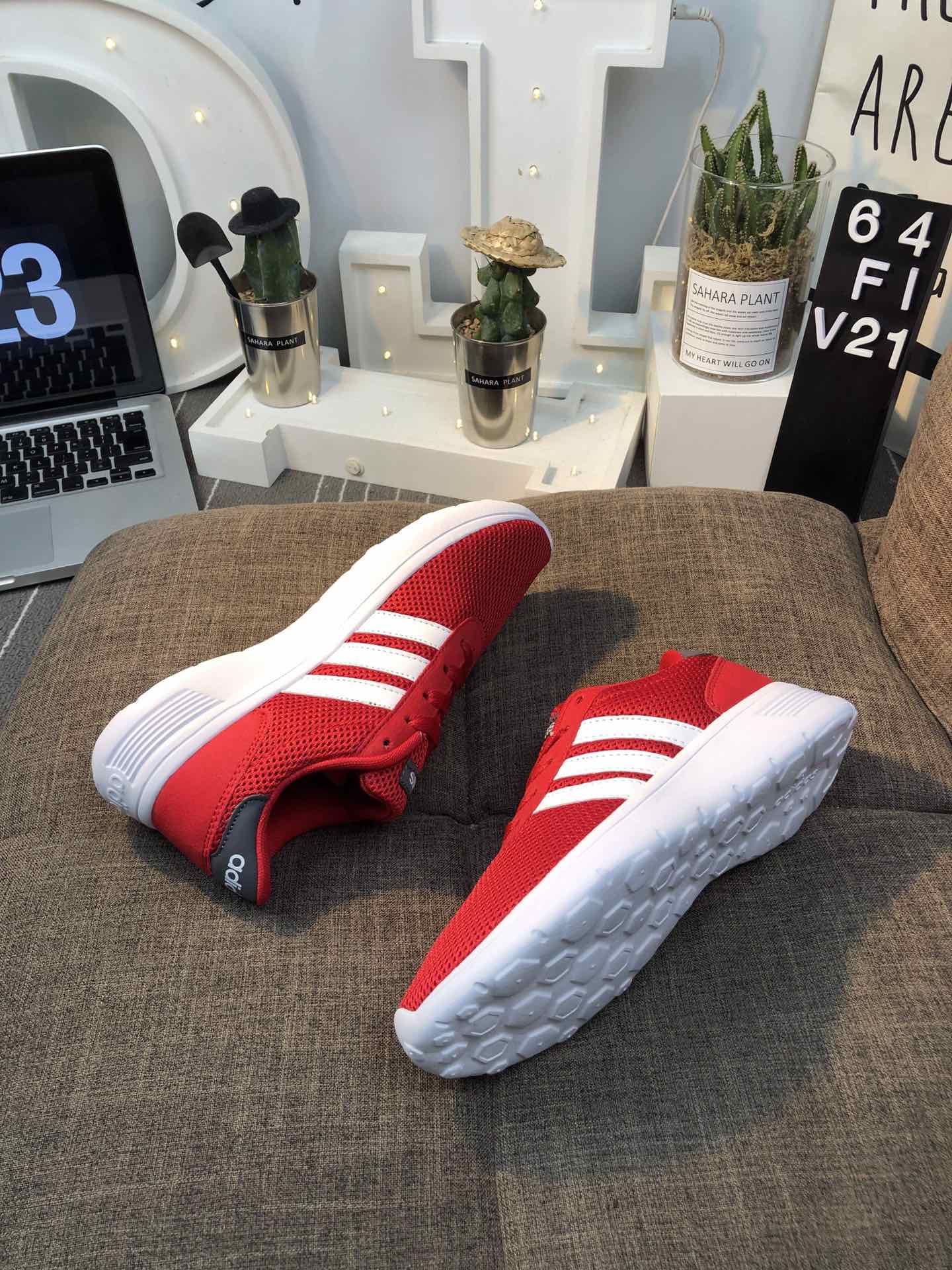 100 真标 Adidas Vl Court 2.0 网面轻跑