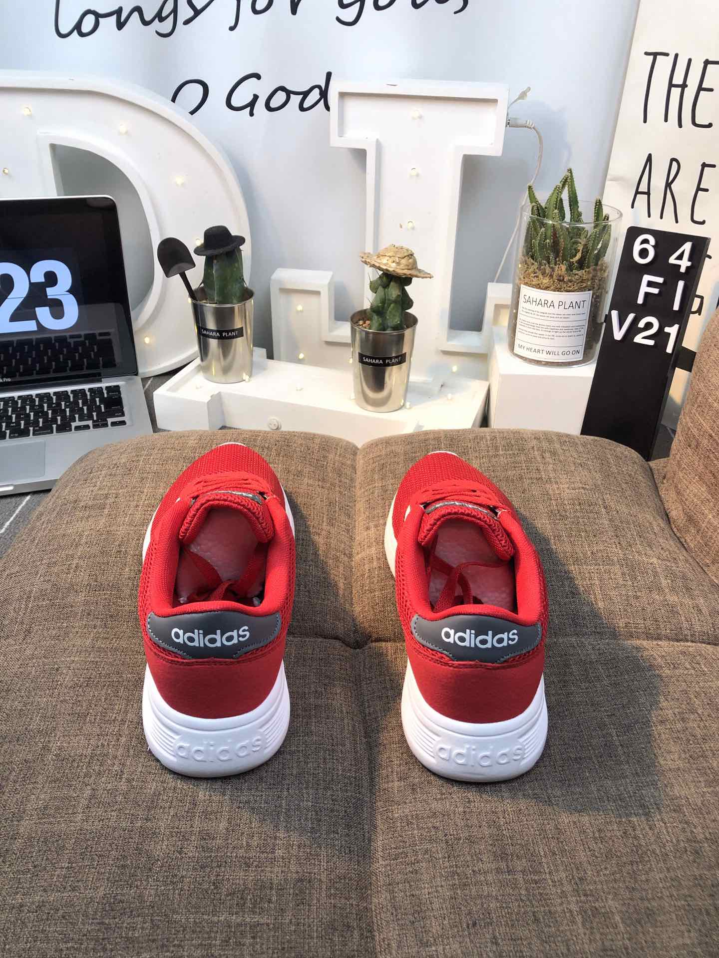 100 真标 Adidas Vl Court 2.0 网面轻跑