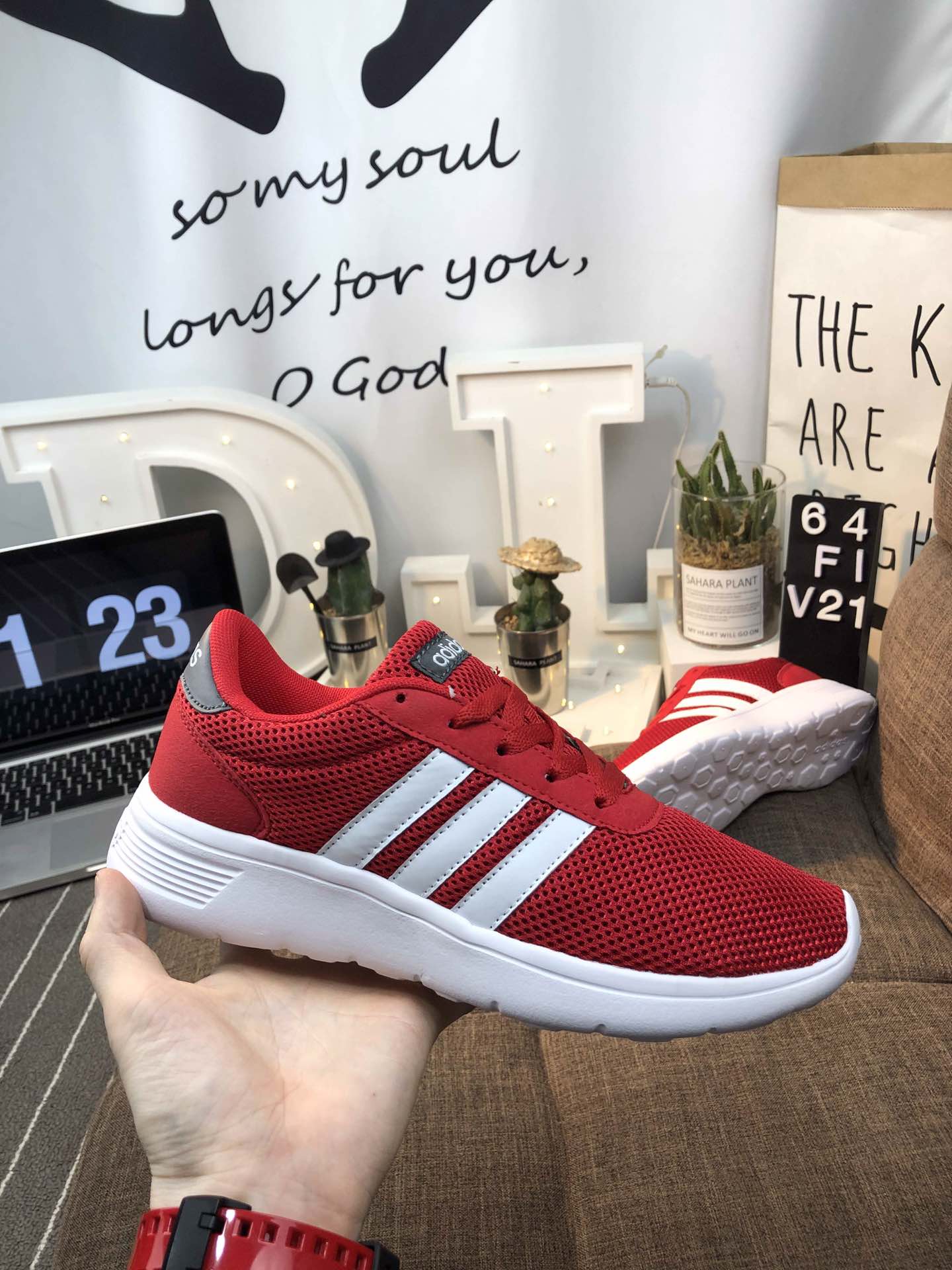 100 真标 Adidas Vl Court 2.0 网面轻跑
